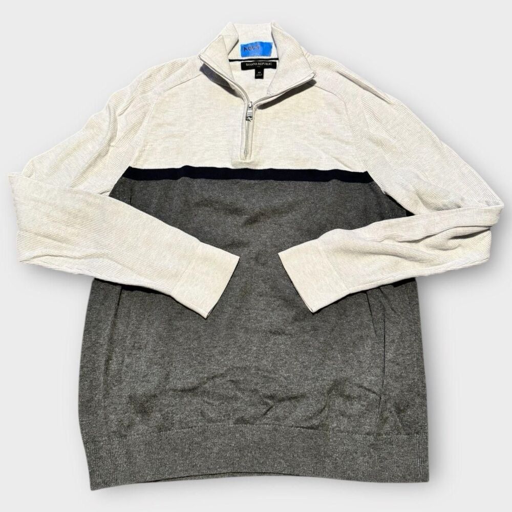 Banana-republic Grey and Cream Jumper